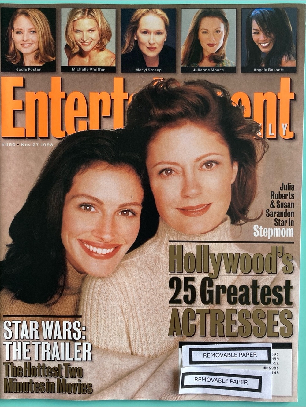 Entertainment Weekly Magazine Julia Roberts And Susan Sarandon November 27 1998